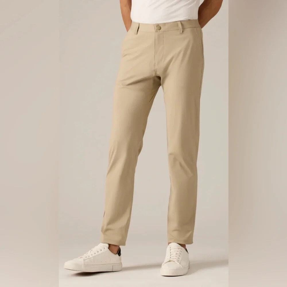 Rhone Commuter Pant Classic Straight Leg Khaki Size 34 Performance Stretch